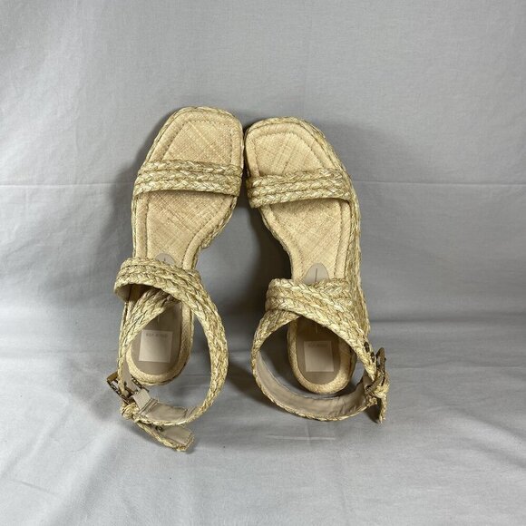 Dolce Vita Women's LT Natural Raffia ALDONA Wedge Sandals Shoe Size 12-NEW - Picture 5 of 8